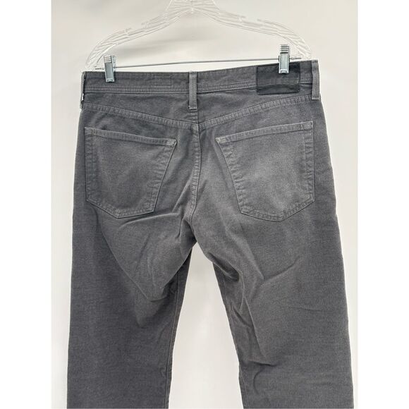 AG Adriano Goldschmied Pants The Graduate Men 33 x 32 GRAY Sueded Tailored Leg - Picture 9 of 13
